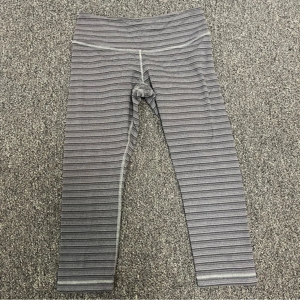 lululemon athletica Kids Gray Striped Leggings